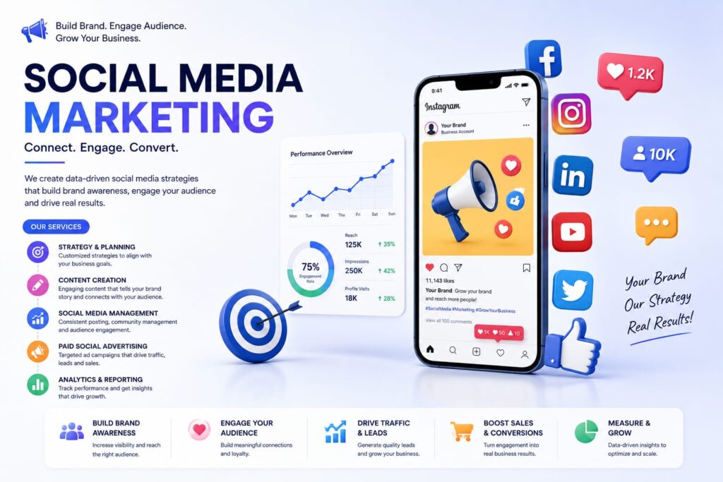 Digital market social media marketing